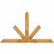 Ekena Millwork Saratoga Rough Sawn Timber Gable Bracket, Western Red Cedar, 60"W x 35"H x 2"D x 4"F, 14/12 Pitch GBW060X35X0204SAR00RWR - alternate 1